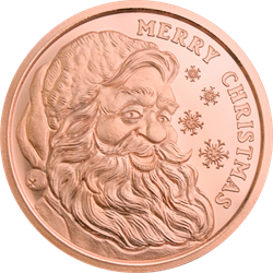 1 oz Copper Round Santa Golden State Mint