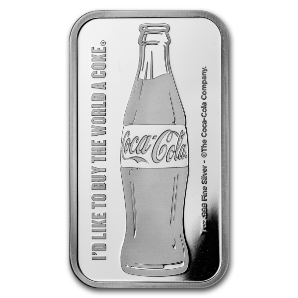 SILVER BARS 1 OZ - 1 OZ SILVER BAR COCA COLA - 1SBCC