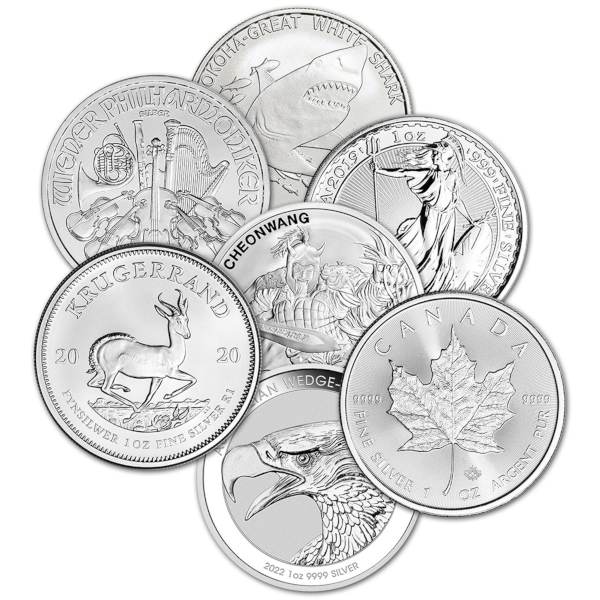 WORLD SILVER - 1 OZ SILVER SOVEREIGN MINT COINS MISC TYPE - 1SC