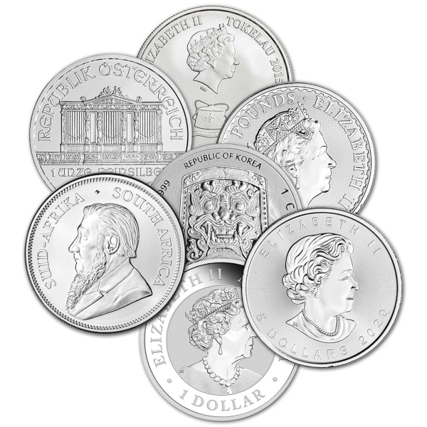 WORLD SILVER - 1 OZ SILVER SOVEREIGN MINT COINS MISC TYPE - 1SC