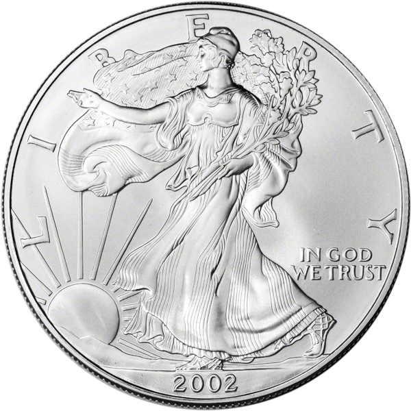 AMERICAN SILVER EAGLE - 2002 1 OZ AMERICAN SILVER EAGLE - 02SE