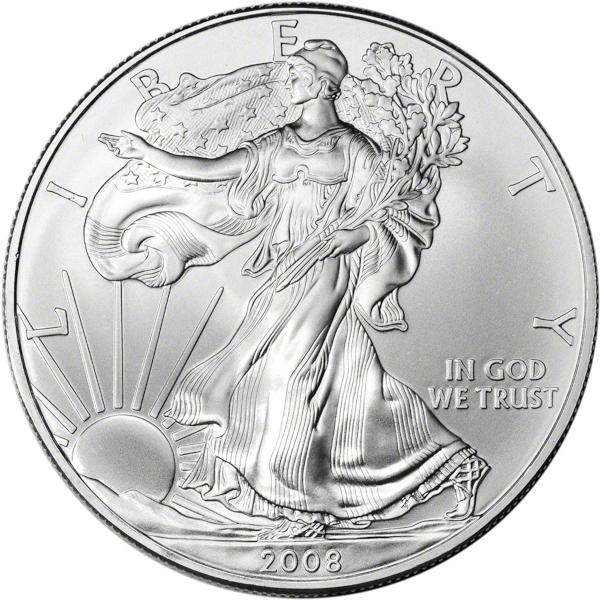 AMERICAN SILVER EAGLE - 2008 1 OZ AMERICAN SILVER EAGLE - 08SE