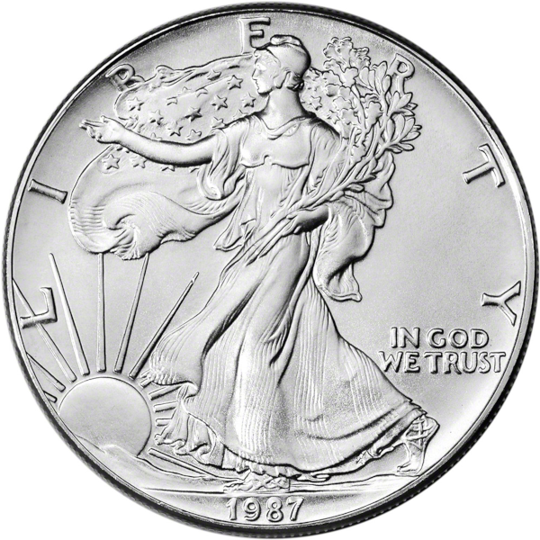 AMERICAN SILVER EAGLE - 1987 1 OZ AMERICAN SILVER EAGLE - 87SE