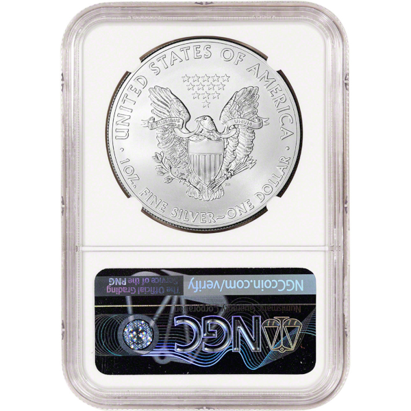 AMERICAN SILVER EAGLE NGC AND PCGS - 1 OZ AMERICAN SILVER EAGLE NGC MS70 - 1SEN70