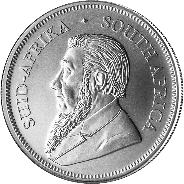 WORLD SILVER - 1 OZ SOUTH AFRICAN SILVER KRUGERRAND - 1SKR
