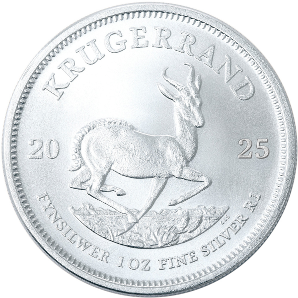WORLD SILVER - 2025 1 OZ SOUTH AFRICAN SILVER KRUGERRAND - 1SKR25