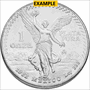 1 OZ MEXICAN SILVER LIBERTAD OR ONZA OUR CHOICE DATE