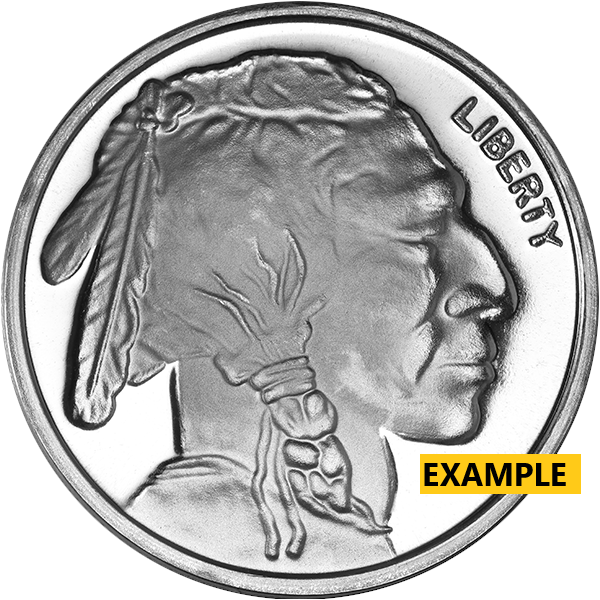 SILVER ROUNDS 1 OZ - 1 OZ SILVER ROUND BUFFALO - 1SRDBUFF