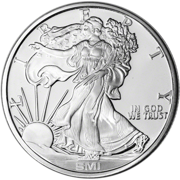 SILVER ROUNDS 1 OZ - 1 OZ SILVER ROUND WALKING LIBERTY SUNSHINE MINT - 1SRDWLSS
