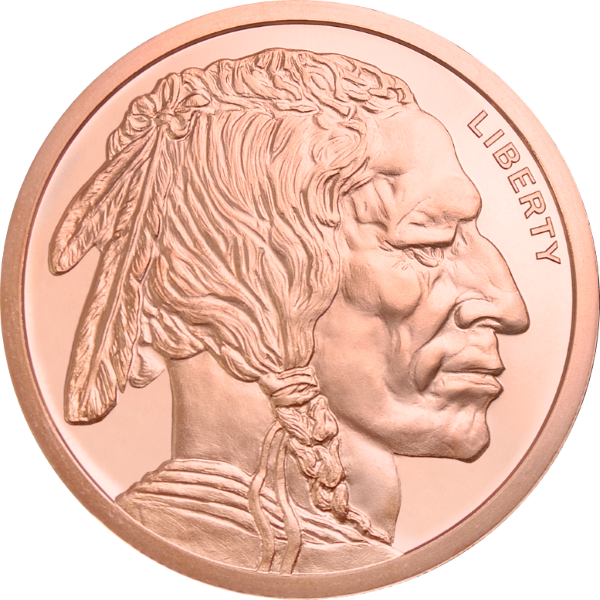 2 OZ COPPER ROUND BUFFALO