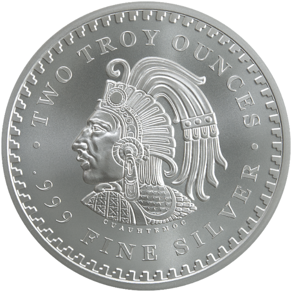 SILVER ROUNDS 2 OZ - 2 OZ SILVER ROUND AZTEC CALENDAR - 2SRDAZ