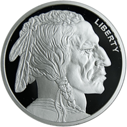2 oz Silver Round Buffalo Design Golden State Min