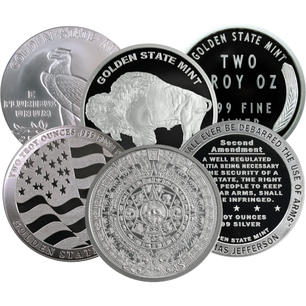 SILVER ROUNDS 2 OZ - 2 OZ SILVER ROUND GENERIC BRANDS - 2SRD
