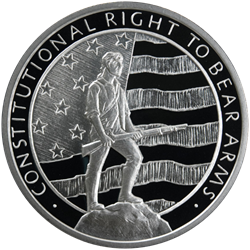 2 oz Silver Round Second Amendment Golden State Mint