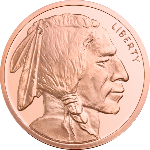 5 OZ COPPER ROUND BUFFALO