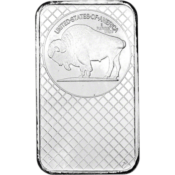 SILVER BARS ASSORTED WEIGHT - 5 OZ SILVER BAR BUFFALO SILVERTOWNE - 5SBBUST
