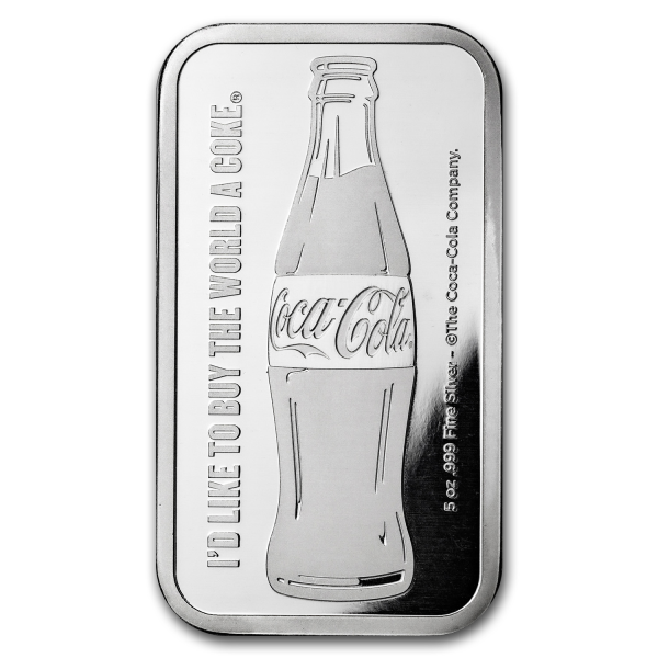 SILVER BARS ASSORTED WEIGHT - 5 OZ SILVER BAR COCA COLA - 5SBCC