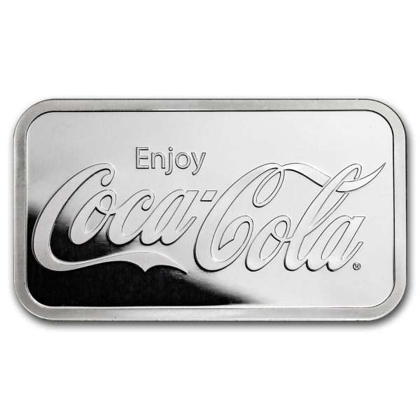 SILVER BARS ASSORTED WEIGHT - 5 OZ SILVER BAR COCA COLA - 5SBCC