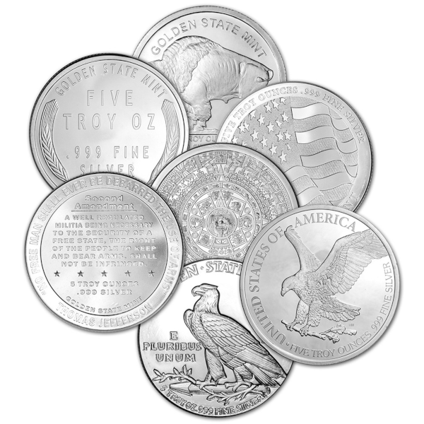 5 OZ SILVER ROUND GENERIC BRAND