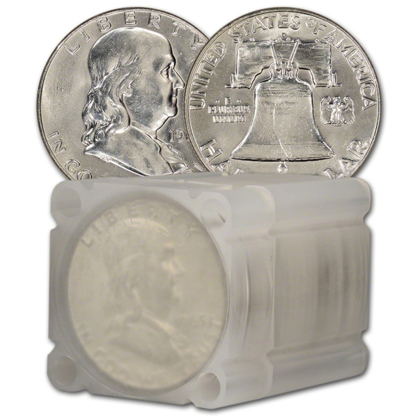 SILVER U.S. COINAGE 90 % - 90% AMERICAN SILVER COINS BU - FRANKLIN HALF DOLLARS - BU90MFRANKLIN