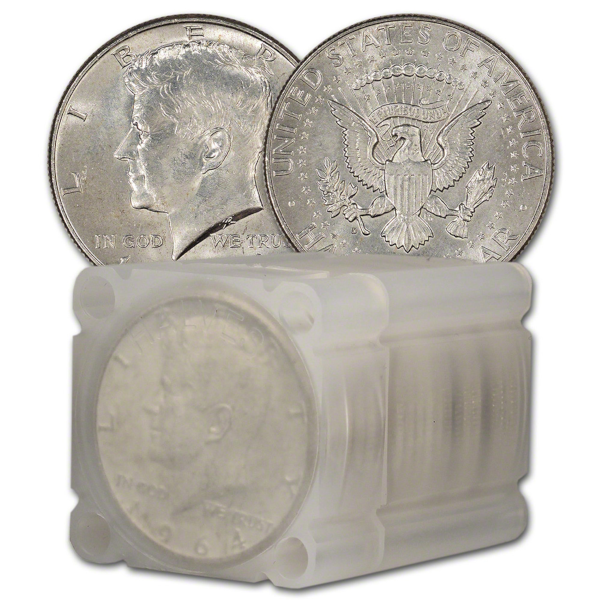 SILVER U.S. COINAGE 90 % - 90% AMERICAN SILVER COINS BU - KENNEDY HALF DOLLARS - BU90MKENNEDY