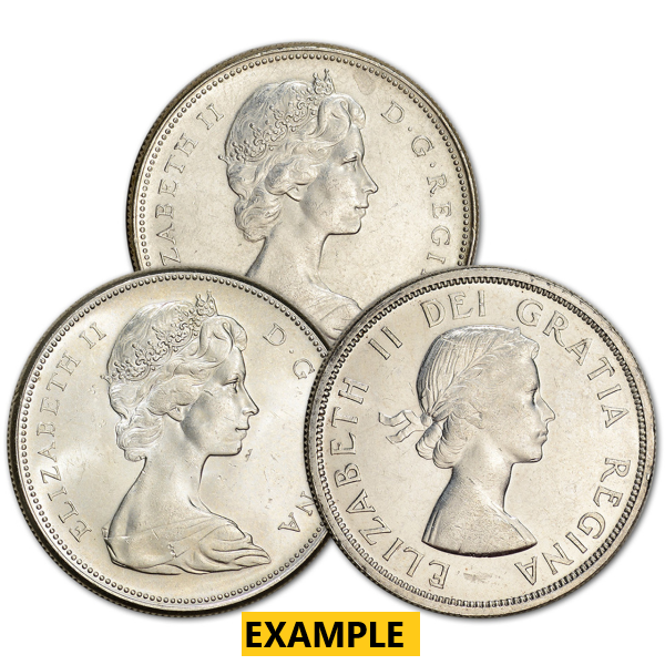 CANADIAN SILVER DOLLAR COIN BU (.80 FINE)