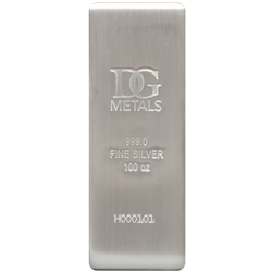 Dillon-Gage 100 oz .999 Silver Bar