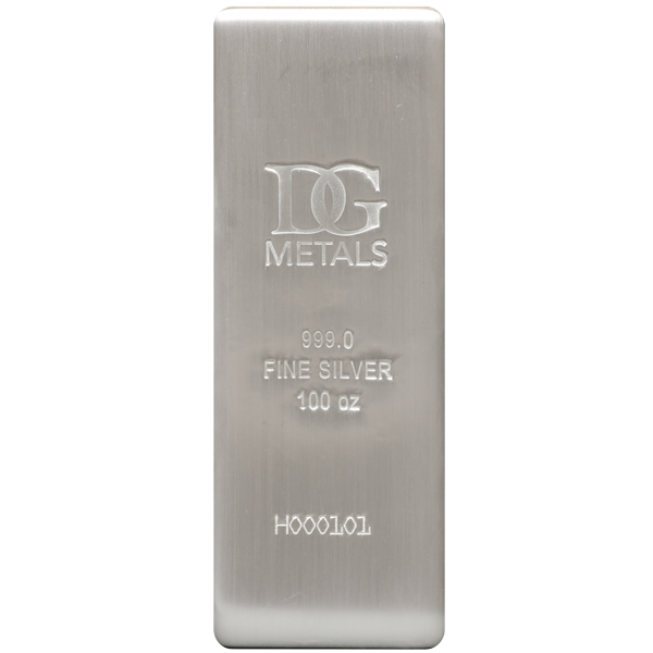 100oz Silver Bar - Dillon Gage Mint 