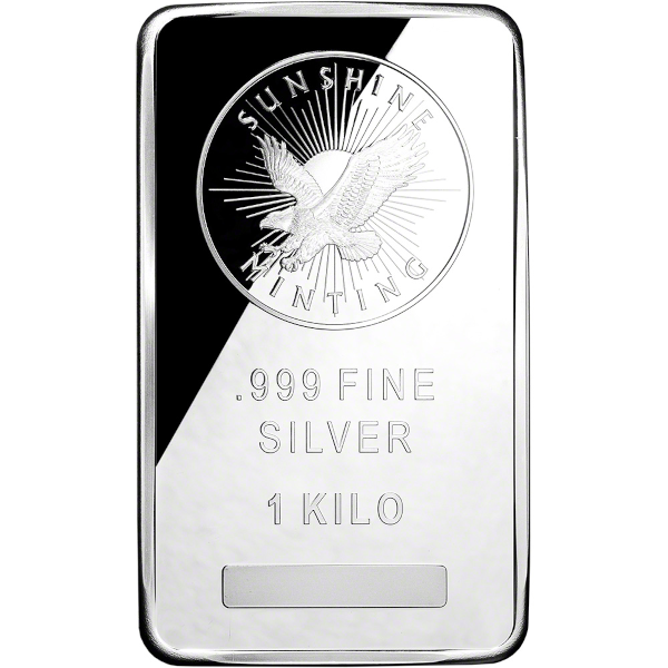SILVER BARS KILO - KILO SILVER BAR SUNSHINE MINT - KSBSS