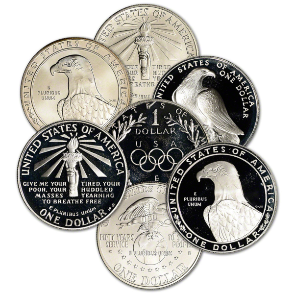 SILVER DOLLARS - $1 SILVER DOLLAR COMMEMORATIVE IN THE CAPSULE - R$1COMMEM