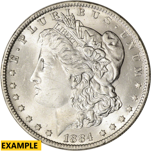 SILVER DOLLARS - 1884-O AMERICAN SILVER MORGAN DOLLAR BU - SDMO1884OBU