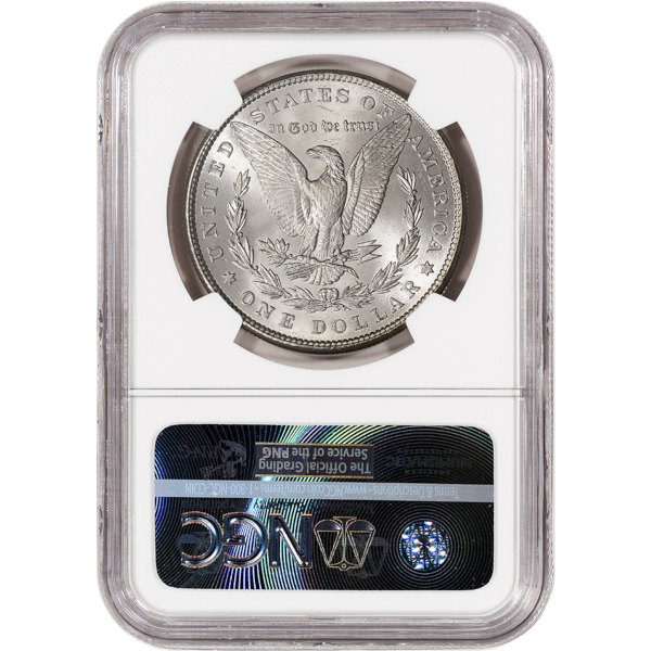 SILVER DOLLARS - 1886 MORGAN SILVER DOLLAR NGC BU G.T. MORGAN LABEL - SDMO1886NBUGTM