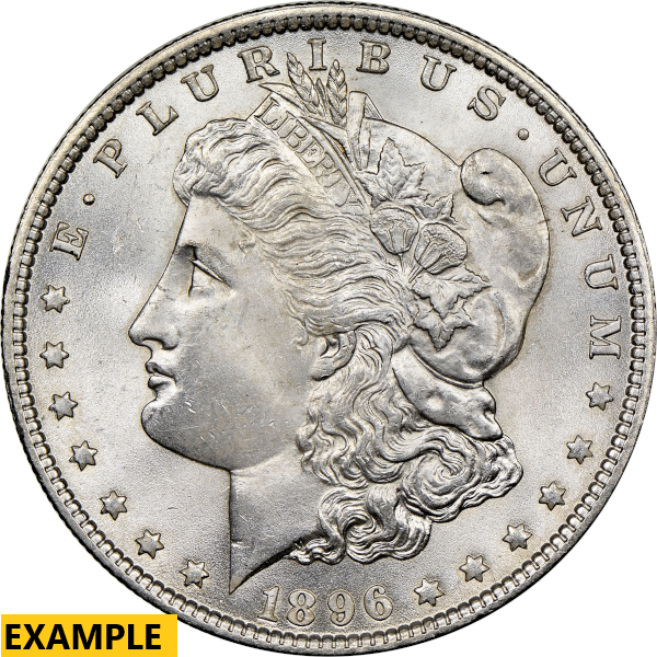 SILVER DOLLARS - 1896 $1 SILVER MORGAN BU - R$1896BU