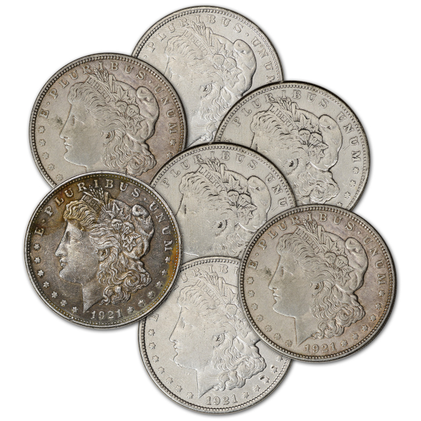 SILVER DOLLARS - AMERICAN SILVER DOLLAR 1921 MORGAN CLEANED OR EXCESSIVE WEAR - SDMO21LP