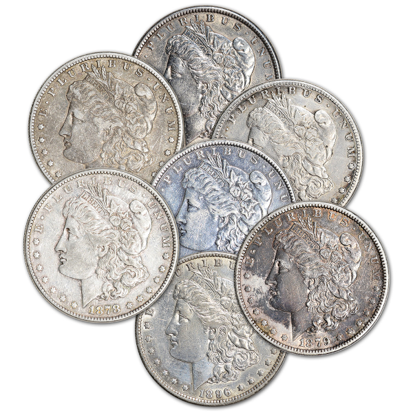 SILVER DOLLARS - AMERICAN SILVER MORGAN $ EXTRA FINE DETAILS - SDMOXFLP