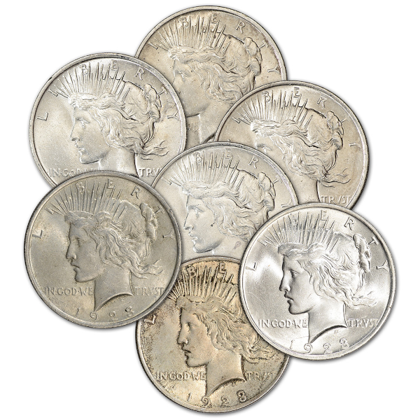 SILVER DOLLARS - 1923 $1 U.S. SILVER PEACE AU - SDPE1923AU