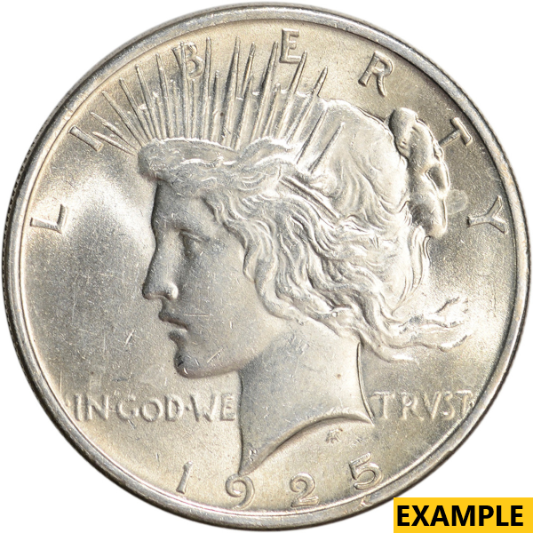 SILVER DOLLARS - 1925 $1 U.S. SILVER PEACE BU - SDPE1925BU