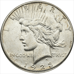 AMERICAN SILVER PEACE DOLLAR CLEANED OR EXCESSIVE WEAR