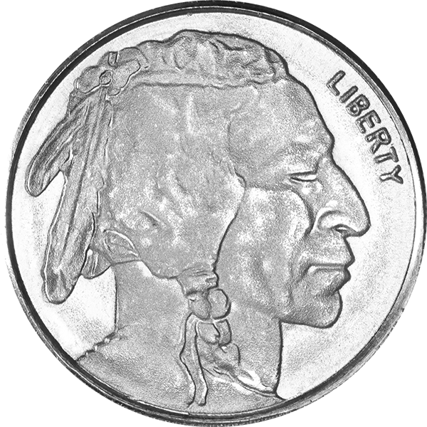 1/2 OZ SILVER ROUND BUFFALO HIGHLAND MINT