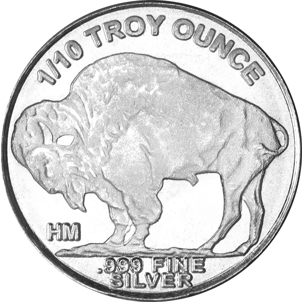 1/2 OZ SILVER ROUND BUFFALO HIGHLAND MINT