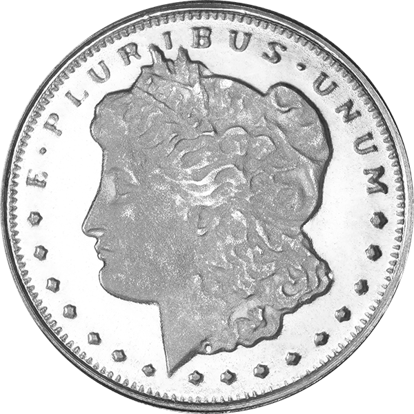 SILVER ROUNDS FRACTIONAL - 1/10 OZ SILVER ROUND MORGAN - .1SRDMORG