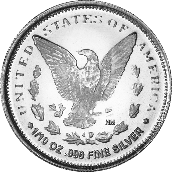 SILVER ROUNDS FRACTIONAL - 1/10 OZ SILVER ROUND MORGAN - .1SRDMORG