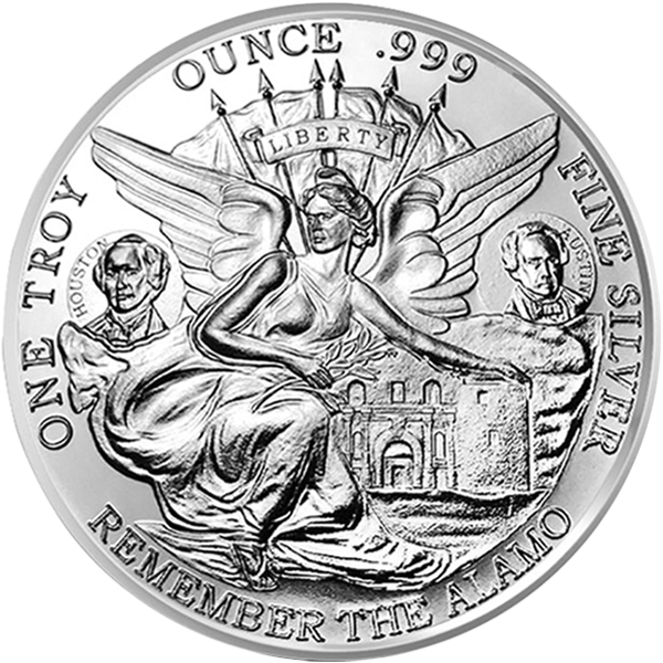 1 OZ SILVER ROUND TEXAS 