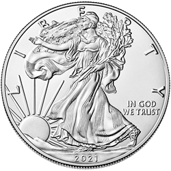 2021 1 OZ AMERICAN SILVER EAGLE TYPE 1 REVERSE
