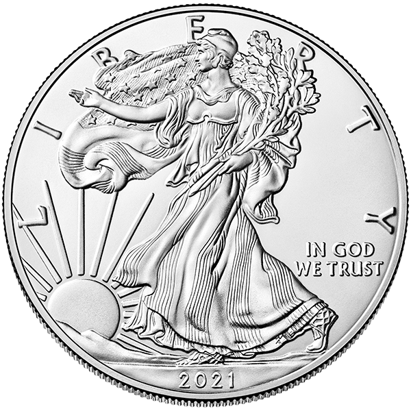2021 1 OZ AMERICAN SILVER EAGLE TYPE 1 REVERSE
